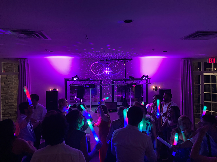 Guests on the dance floor during a Windermere House wedding after-party